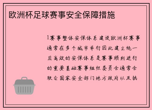 欧洲杯足球赛事安全保障措施
